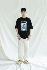 グラフィックTシャツ / DIVING GRAPHIC T-SHIRTS BLACK