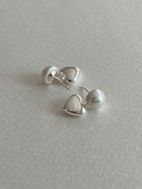 [92.5silver] ハートパールピアス