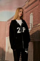 センスロゴフードジップアップ/25P SENSE LOGO HOOD ZIP UP_BLACK