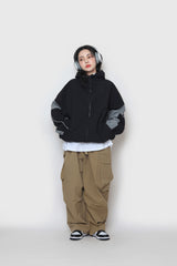 パイピングカラーフードジップアップ / Piping Color Hood Zip-up
