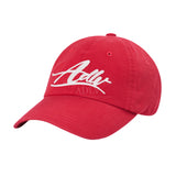 SCRIPT LOGO CHAIN EMBROIDERY WASHING BALL CAP RED
