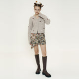 ジャガードスカート/Jacquard Skirt [Beige_Bear+Flower]