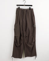ウカシャーリングツーウェイジョガーリネンワイドカーゴパンツ / Uka shirring two-way jogger linen wide cargo pants