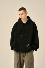 OVERSIZED MINI LOGO HOOD - BLACK