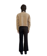 エンボスクロップドスウェット / Emboss Cropped Sweat-BEIGE