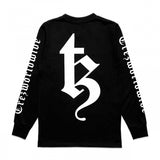 BE TREZ LS TEE - BLACK (GLOW IN THE DARK - YELLOW) (6635581866102)