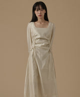 LONG SLEEVE SHRRING ONEPIECE