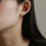 シルバーオープンリングピアス / silver open ring earring (925 silver)