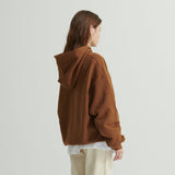 WHATTHE 3D ロゴ刺繍パーカー/WHATTHE 3D Logo Embroidered Hoodie (Heavy Sweat) Brown