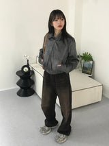 Arcti leather blouson jacket