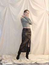 スリットマキシスカート/SLIT MAXI SKIRT[tie-die]