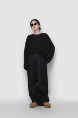 Ribbed Line Long Sleeve T