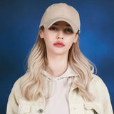 Rose gold double link over fit ball cap BEIGE