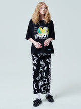 キャンペーンTシャツCAN/[ENJOY YOUR MEAL] CAMPAIGN 1/2 T-SHIRT CAN _BLACK