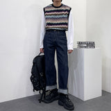 [ユニセックス]アカディアンニットベスト/[Unisex] Acadian knit vest (2 colors)