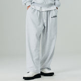 ツータックワイドスウェットパンツ/TWO TUCK WIDE SWEAT PANTS-WHITE MELANGE