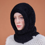 Monogram Label Soft Knit Balaclava Black