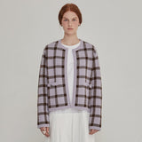 Cashmere blended knit cardigan - Light purple (6674901139574)