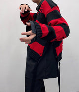 ストライプ ロープ クロップド ニットウェア / SK Stripe rope cropped knitwear (2 colors)