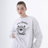バンブッククラブスウェットシャツ/0 7 banned book club sweatshirt - LIGHT GREY
