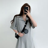 ハーフスリーブカラードドレス / Half Sleeve Collared Dress