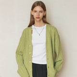 カシミアブレンドカーディガン/CASHMERE BLEND CARDIGAN_GREEN BEAN