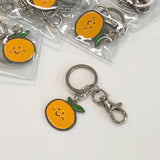 Tangerine metal key ring (6662940393590)