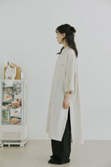 ユニセックスワイドスリーブロングシャツ/unisex wide sleeve long shirts natural