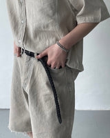 ピグメントバルミューダカッティングデニム / MG713 Pigment Bermuda Cutting Denim (3 colors)