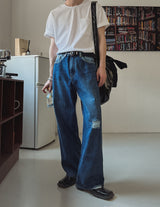 バックアンダーダメージデニム / Back under damage denim (1 color)