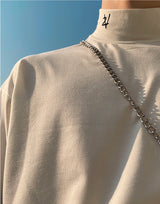 [Plan-Made] Thumb Slit High Neck T-Shirt (6595755573366)