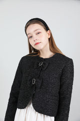 アンティックツイードヘアバンド / Antic Tweed HairBand Black Silver