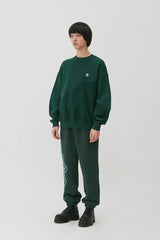 Reverse Bear Patch Crewneck_Green (6684839510134)