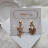 Gold Heart Key Piercing