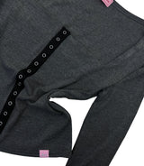 ココスクエアネックリブドボタントップ / PNF made Coco squarneck ribbed button top