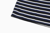 オールウェイズ刺繍ストライプTシャツ / ALWAYS EMBROIDERED STRIPE T-SHIRT(BLACK)