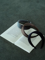 Charcoal Gray Velvet Headband (6611849674870)