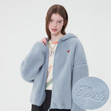 チェリーフリースフーディー付きジャンパー / CHERRY FLEECE HOODIE JUMPER [SKY]