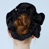 CLOUD SHIRRING SCRUNCHY (BLACK)