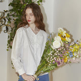 Lace Inverted Triangle Blouse (6681232539766)