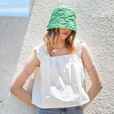 Embo longlabel drop bucket hat Green