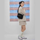 Luna shirring cross baga (black) (6684442755190)