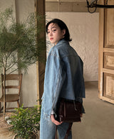 Lavender crop denim jacket (2 color) (6694661292150)