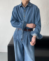 コールマンリネンツータックデニム / LE Coleman Linen Two-Tuck Denim