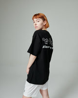 Flower T-shirts (Black) (6555214676086)