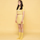 トリコットツーピーススカート / TRIKOT TWO-PIECE SK (YELLOW)