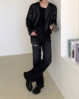 セミデストロイドブーツカットデニム/MG605 Semi Destroyed Bootcut Denim