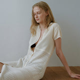 ボタン V ニット ドレス / Button V knit dress
