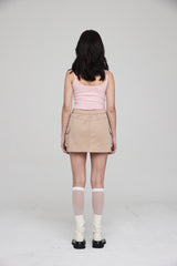 バータックカーゴミニスカート / BAR TACK CARGO MINI SKIRT BEIGE
