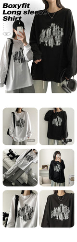 Blackout Boxy Long Sleeve Tee